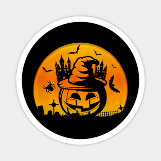 Spooky Moon Halloween Witch Monster Ghost Pumpkin 9 Magnet